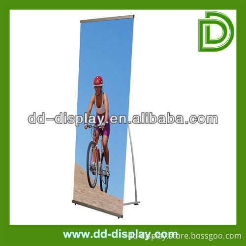 Carbon fiber pole portable L banner stand